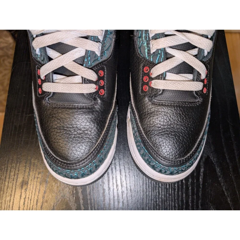 Nike Air Jordan 3 Retro Moto Black/Siren Red-Hyper Jade (FV5437 001) Sz 6.5Y